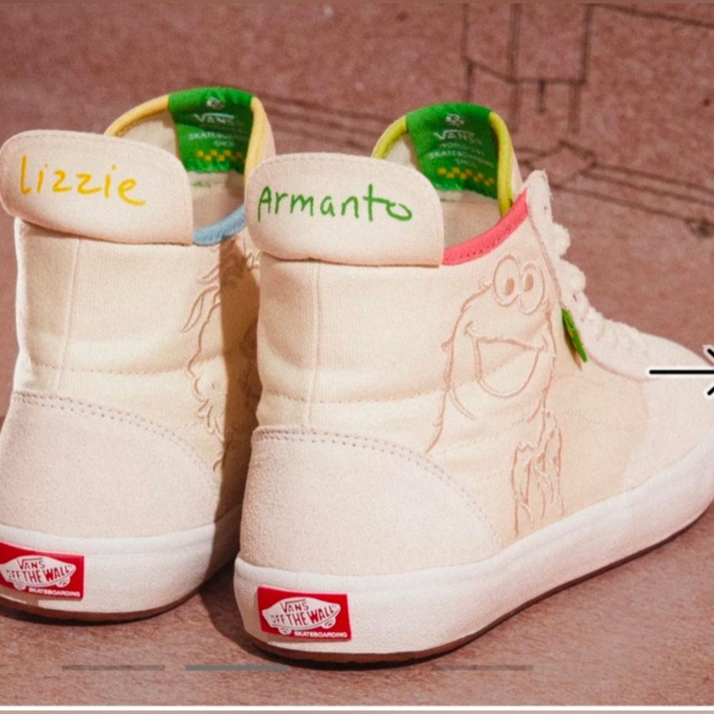 New! Vans X Sesame Street The Lizzie High-Top VR3 Skateboard Shoe Size 10M - Picture 13 of 14